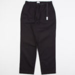 belted cotton twill trouser black