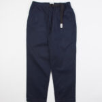 belted cotton twill trouser navy