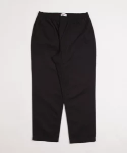 grindlondon 100% cotton relaxed elasticated waist trouser black