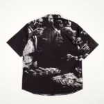 grindlondon 100% cotton chicken dinner casino shot sleeve shirt