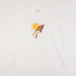 sun on your face ls tee white