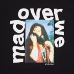 grindlondon 100% cotton mad over we t-shirt black