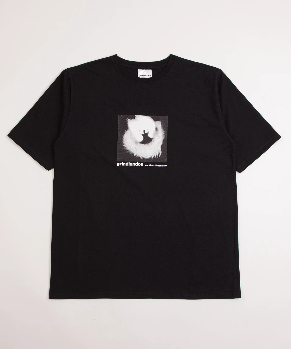grindlondon 100% cotton another dimension t-shirt black