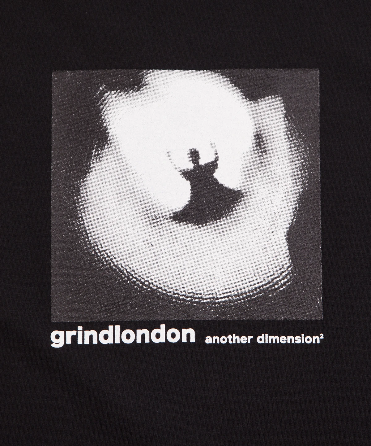 grindlondon 100% cotton another dimension t-shirt black