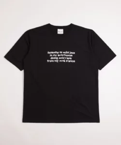 grindlondon 100% cotton acid test t-shirt black