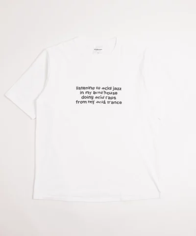 grindlondon 100% cotton acid test t-shirt white