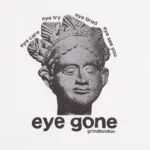 grindlondon 100% cotton eye gone t-shirt white