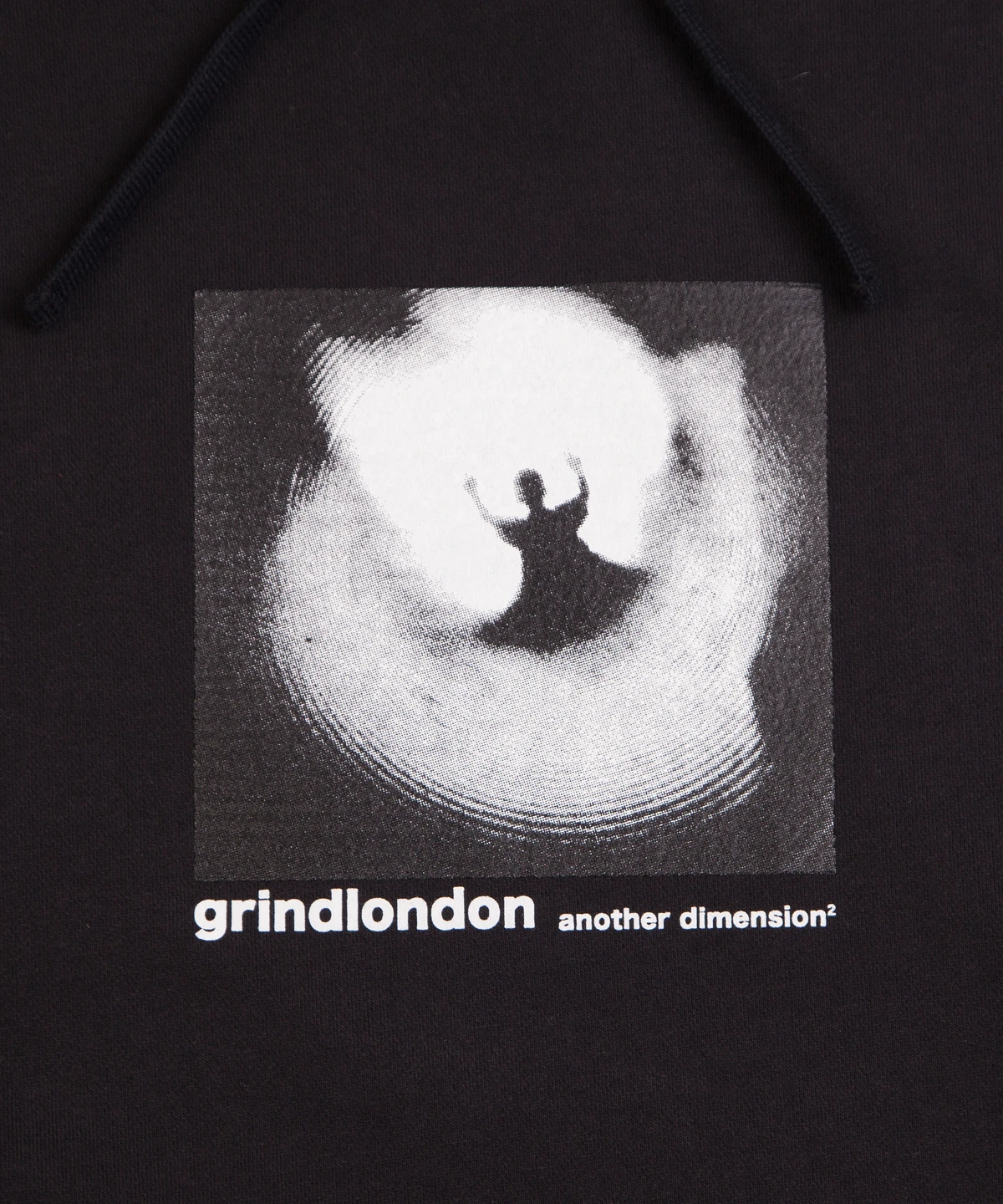 grindlondon another dimension hooded terry sweatshirt black