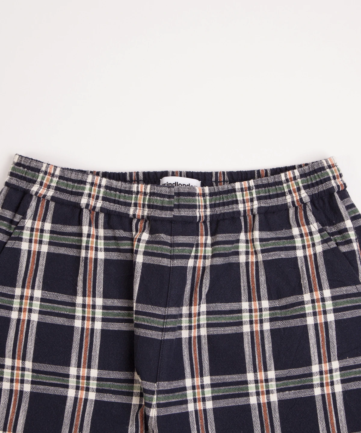 grindlondon midnight checked ambling walking trouser