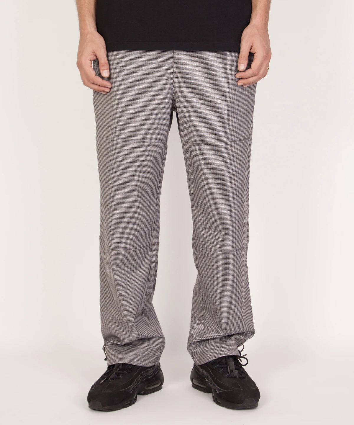 grindlondon dogtooth relaxed ambling walking trouser
