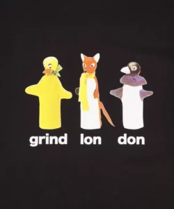 grindlondon friends 100% cotton t-shirt black.