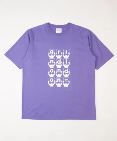 grindlondon party line 100% cotton t-shirt purple.
