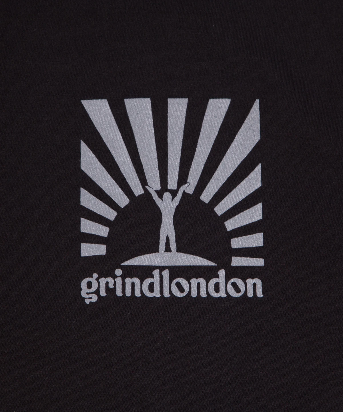grindlondon 100% cotton t-shirt black gone travel hand screen printed t-shirt