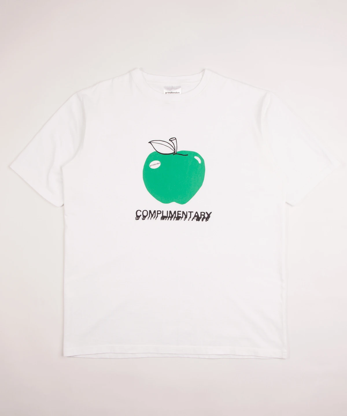 grindlondon 100% cotton hand screen printed t-shirt apple