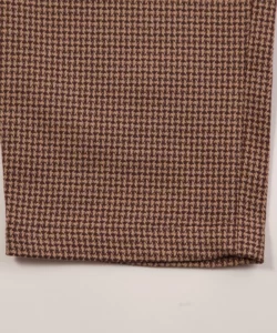 grindlondon autumnal dogtooth 100% cotton relaxed trouser brown